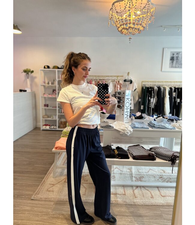 Maxie Rigor Track Pant- Indigo/White