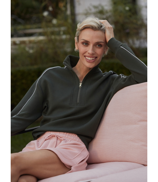 Kirsi Half Zip Midlayer- Deep Ivy