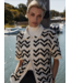 Anais Crochet Polo Shirt- Birch