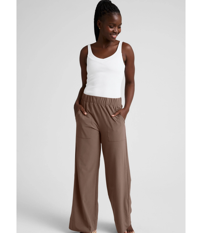 Easy Wide Leg Pant- Khaki