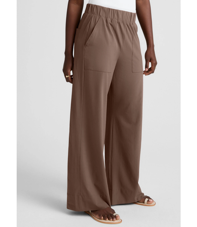 Easy Wide Leg Pant- Khaki