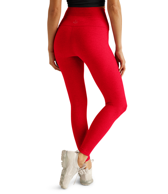 Spacedye Caught In The Midi HW Legging- Candy Apple Red Heat
