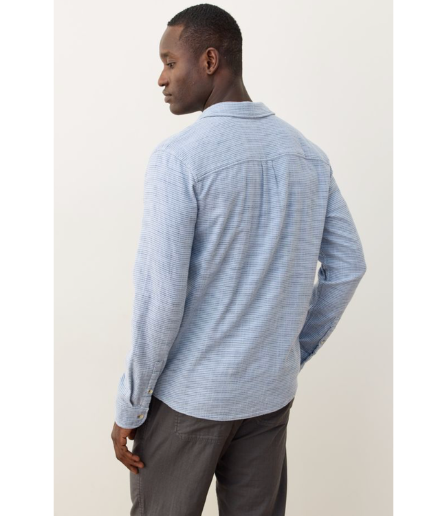 Classic Stretch Selvage- Chambray/Navy Stripe