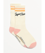 Carpe Diem Crew Sock- Canvas/Shell Pink
