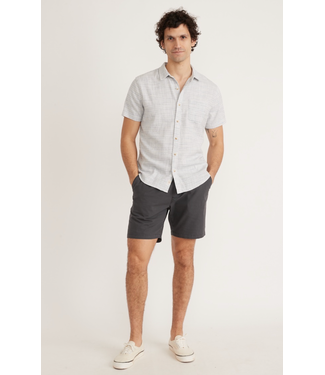 Marine Layer Classic Stretch Selvage Shirt- Blue Mini Stripe