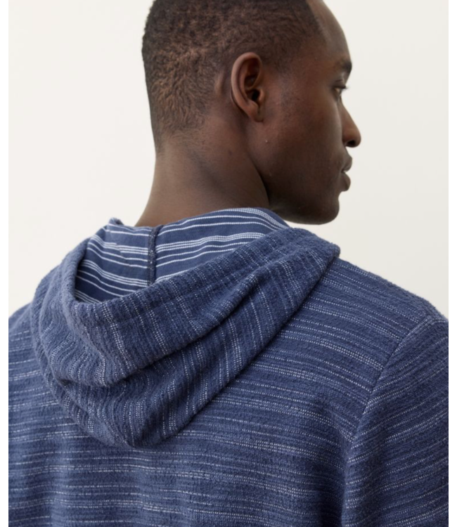 Portola Beach Hoodie- Navy/Natural Stripe