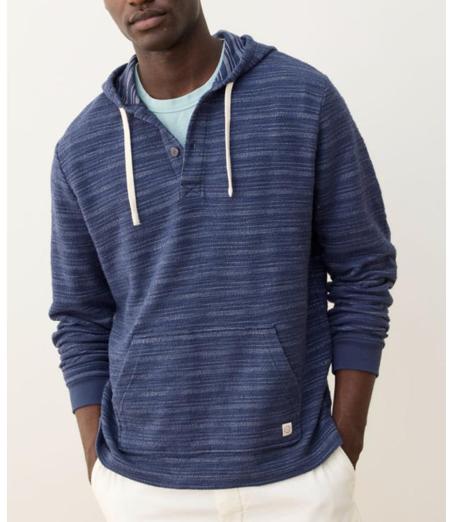 Portola Beach Hoodie- Navy/Natural Stripe