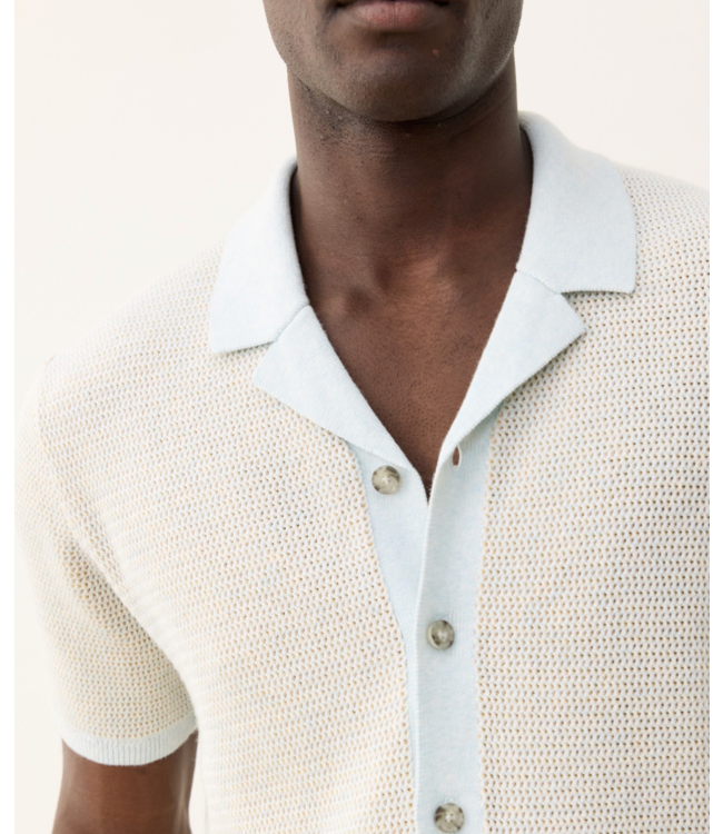 Asher Sweater Resort Shirt- Light Aqua