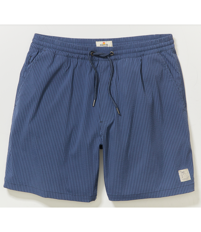 Lined Sport & Swim Short 6"- Navy/Blue Stripe