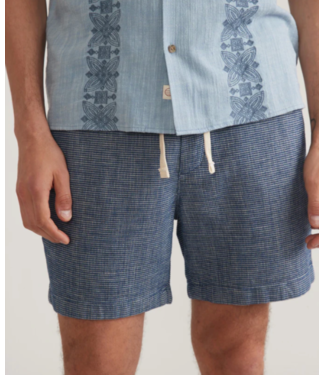 Marine Layer Saturday Beach Short 6"- Navy Texture