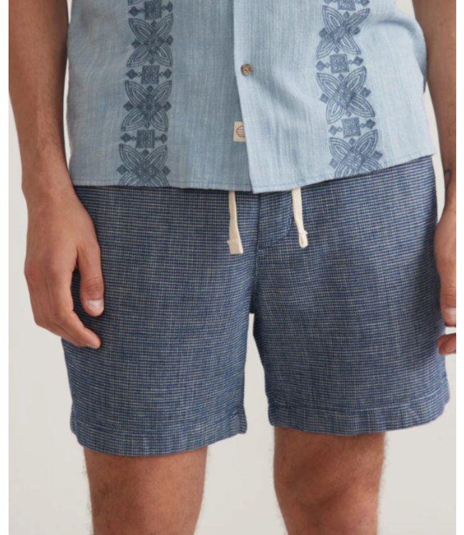Saturday Beach Short 6"- Navy Texture