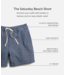 Saturday Beach Short 6"- Navy Texture
