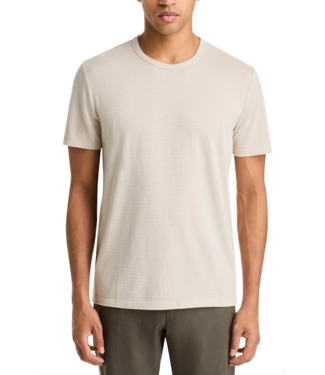 Marine Layer Signature Jacquard Crew Tee- Natural