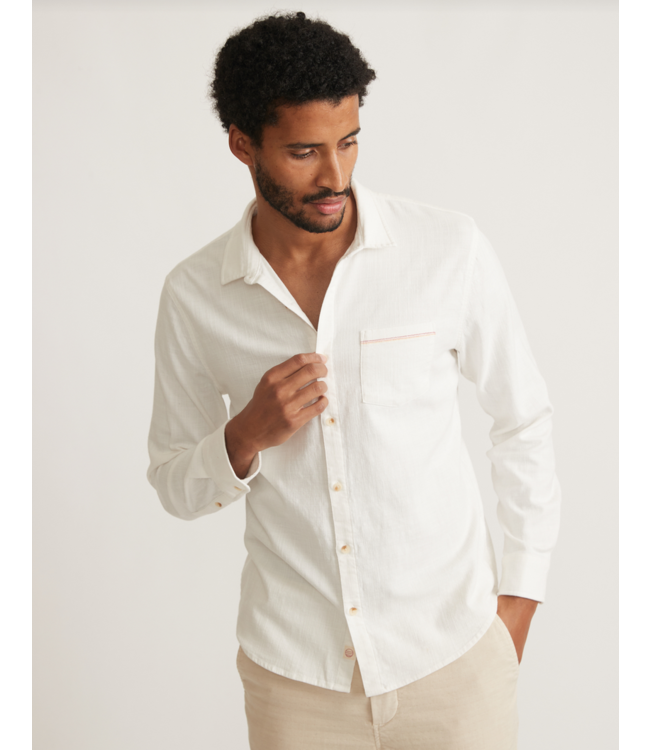 Classic Stretch Selvage Shirt- Natural