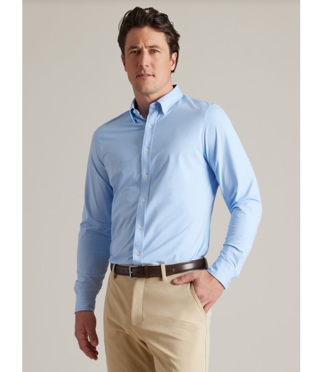 Commuter Shirt Slim Fit- Blue Mini Windowpane