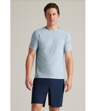 Rhone Apparel Reign Short Sleeve- Arctic Blue/White Heather