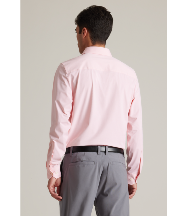 Commuter Shirt Semi Spread Collar- Pink Mini Windowpane