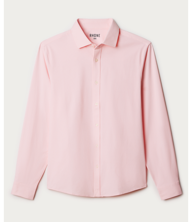 Commuter Shirt Semi Spread Collar- Pink Mini Windowpane