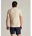 Johnny Collar Polo- Sandstone/White