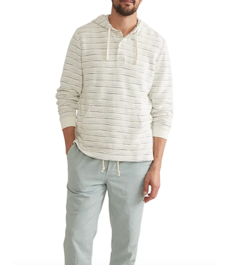 Marine Layer Portola Beach Hoodie- White/Navy