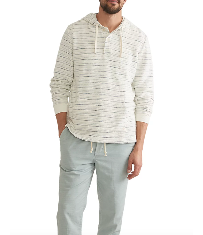 Portola Beach Hoodie- White/Navy
