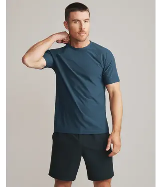 Rhone Apparel Reign Short Sleeve- Deep Sea Blue/Dark Teal Heather