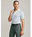 Golf Sport Polo Spread Collar- Tidal Green Wavy Stripe