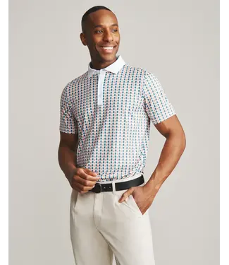 Rhone Apparel Golf Sport Polo- Washed Clay/Tidal Green/Bright White