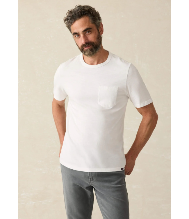 Sunwashed Pocket Tee- White