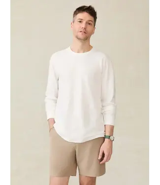 Faherty Brand LS Sunwashed Tee- White