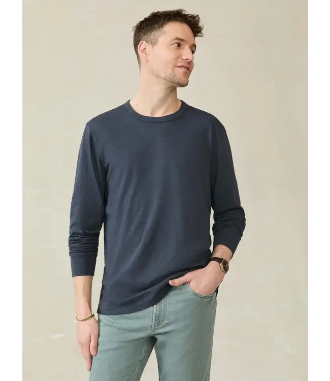 LS Sunwashed Tee- Dune Navy