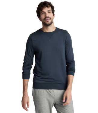 Beyond Yoga Always Beyond Pullover Crew- Nocturnal Navy
