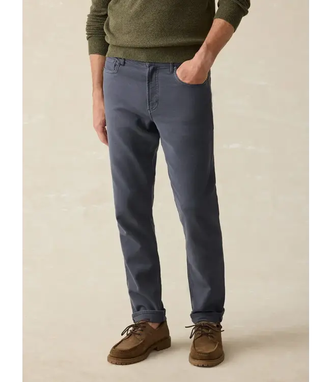 Stretch Terry 5-Pocket Pant- Navy