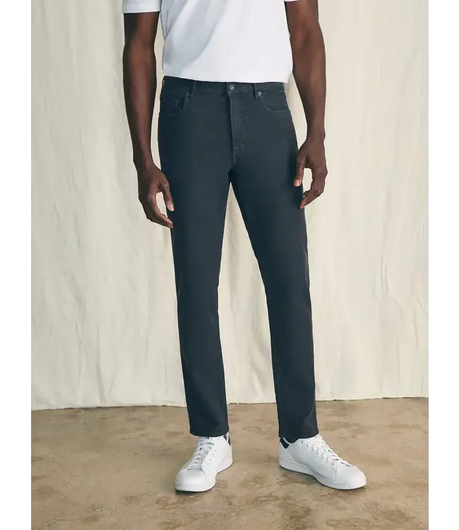 Stretch Terry 5-Pocket Pant- Onyx Black