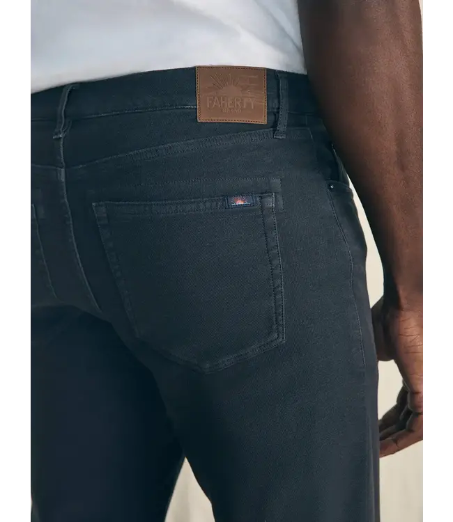 Stretch Terry 5-Pocket Pant- Onyx Black