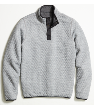 Marine Layer Corbet Reversible Pullover- Charcoal/Mid Heather Grey
