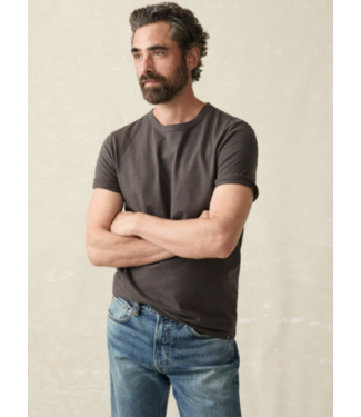 Faherty Brand Sunwashed Tee- Washed Black