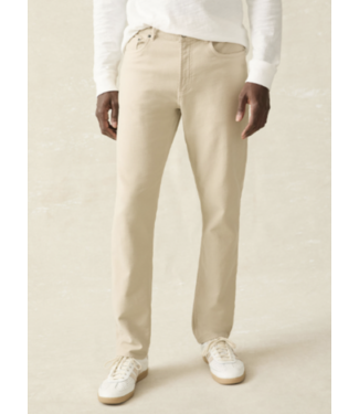 Faherty Brand Stretch Terry 5-Pocket Pant- Stone
