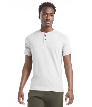 Public Rec Go-to Henley Short Sleeve- HEATHER SILVER SPOON