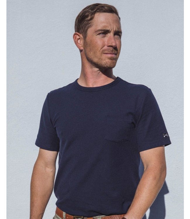 Pique Tee- Navy