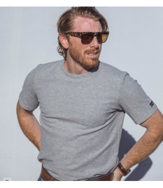 MGRS Brand Pique Tee- Heather Grey
