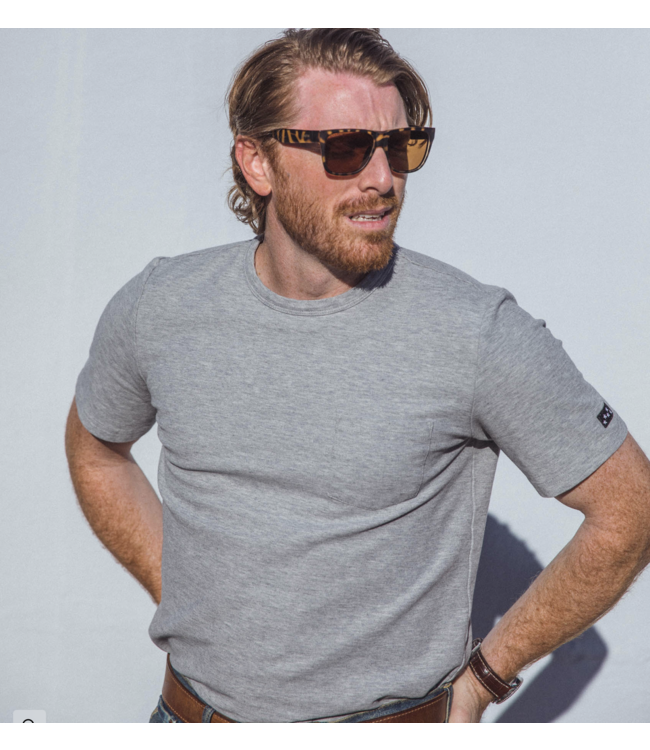 Pique Tee- Heather Grey