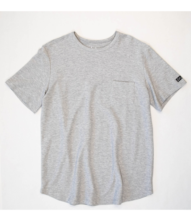 Pique Tee- Heather Grey