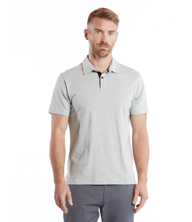 Go-to Polo- Heather Silver Spoon