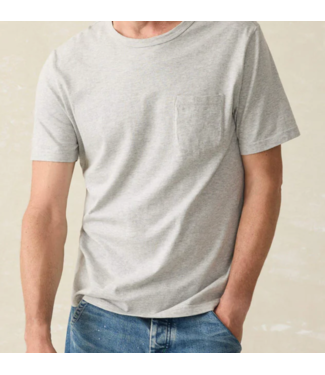 Faherty Brand ss sunwashed henley- heather grey
