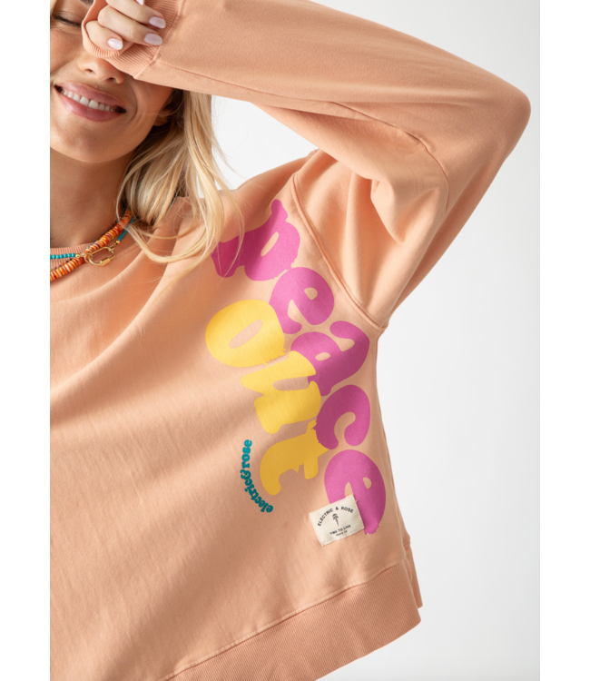 Classic Sweatshirt-Peace Out- Apricot