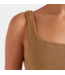 Square Neck Swim- Metallic Cocoa