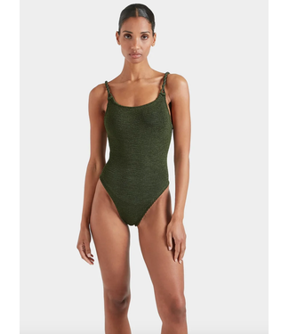 Hunza G Camille Swim- Metallic Kahki