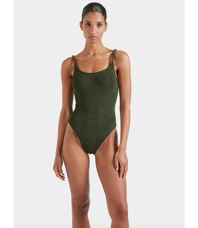 Camille Swim- Metallic Kahki