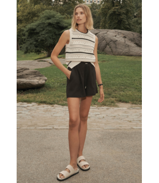 Varley Athena Pointelle Knit Vest- Egret